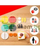 Пъзел геометрични фигури логически животни